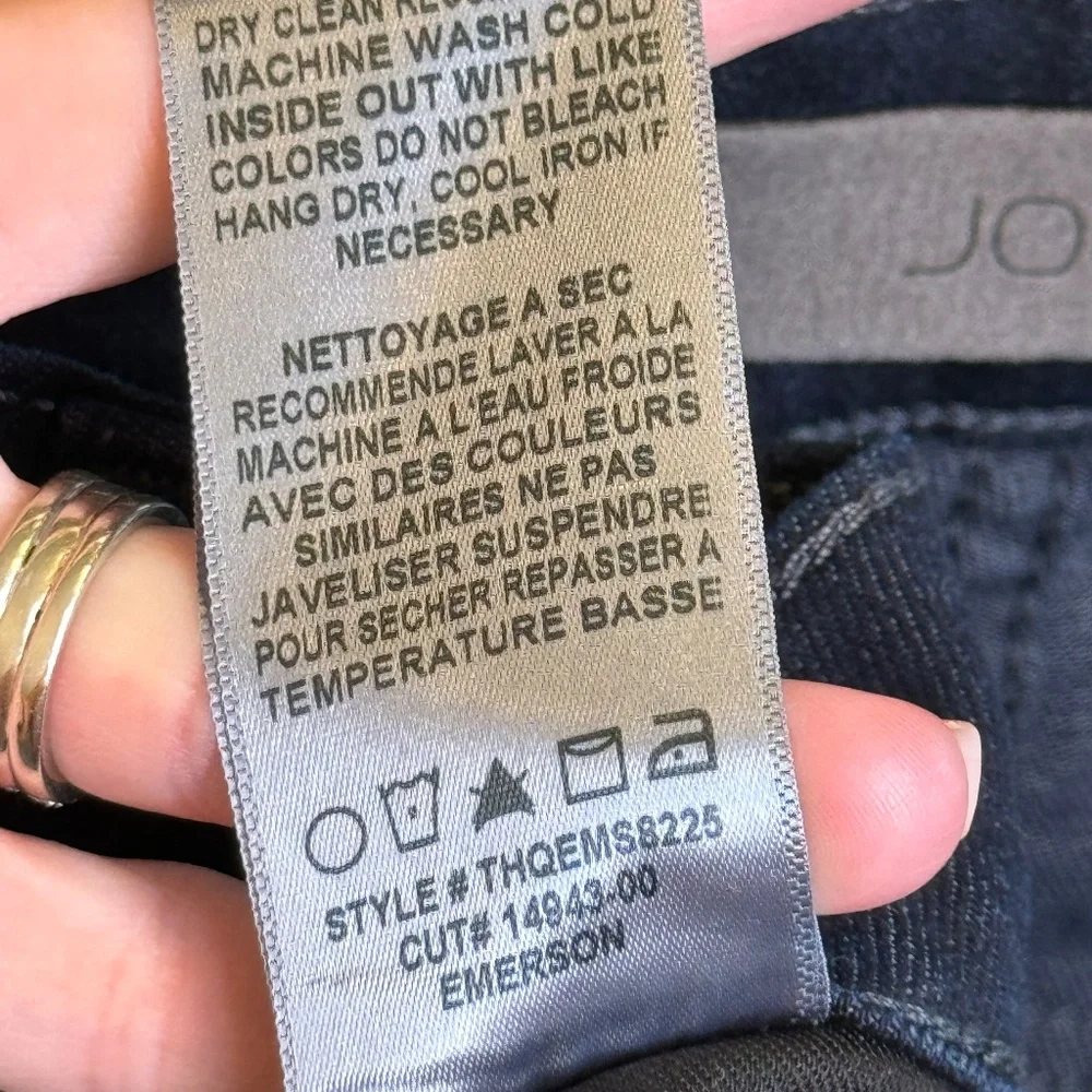 Joe's Emerson Plus Size Dark Wash Soft Stretch Denim Straight Narrow Fit Jeans